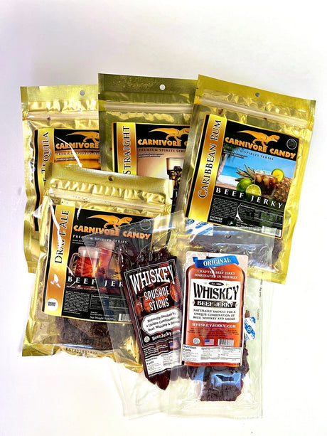 6-Pack of Alcohol Jerky (Man Cave Gifts) - Jerky Dynasty