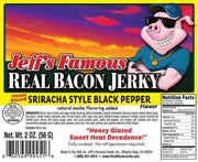 Bacon Jerky Sriracha Style Black Pepper - Jerky Dynasty