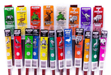 Staff Favorites 20 piece Buffalo Bob’s Exotic Jerky Valentine Gifts for Him - Jerky Dynasty