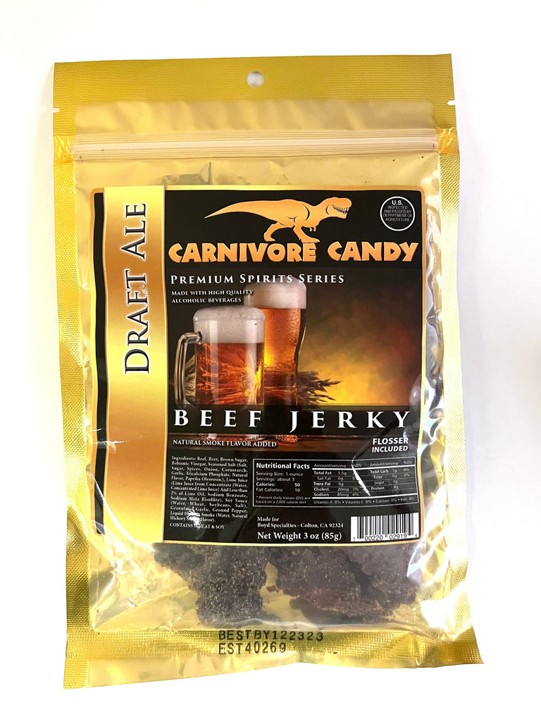 Carnivore Candy Draft Ale Beef Jerky - Jerky Dynasty