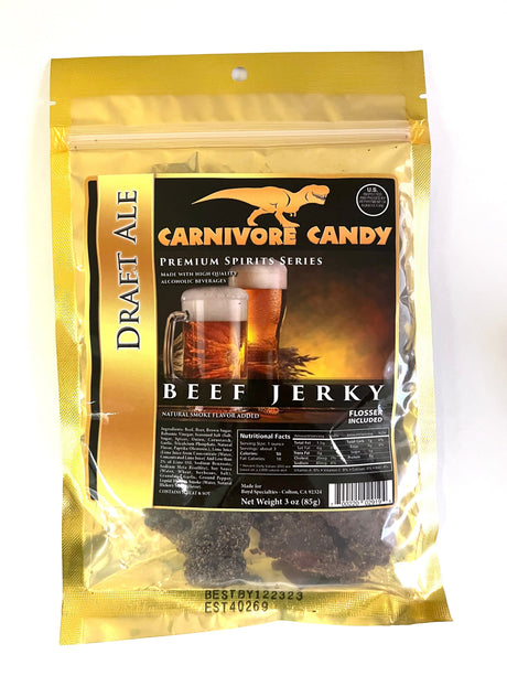 Carnivore Candy Draft Ale Beef Jerky - Jerky Dynasty