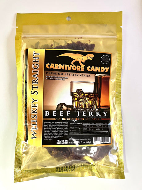 Carnivore Candy Whiskey Straight Beef Jerky - Jerky Dynasty