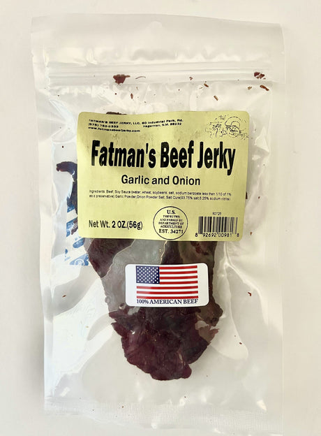 Fatman's Beef Jerky Garlic and Onion - Jerky Dynasty