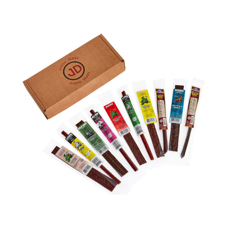 Exotic Beef Jerky Bayou Mix 10PC Gift Box - Jerky Dynasty