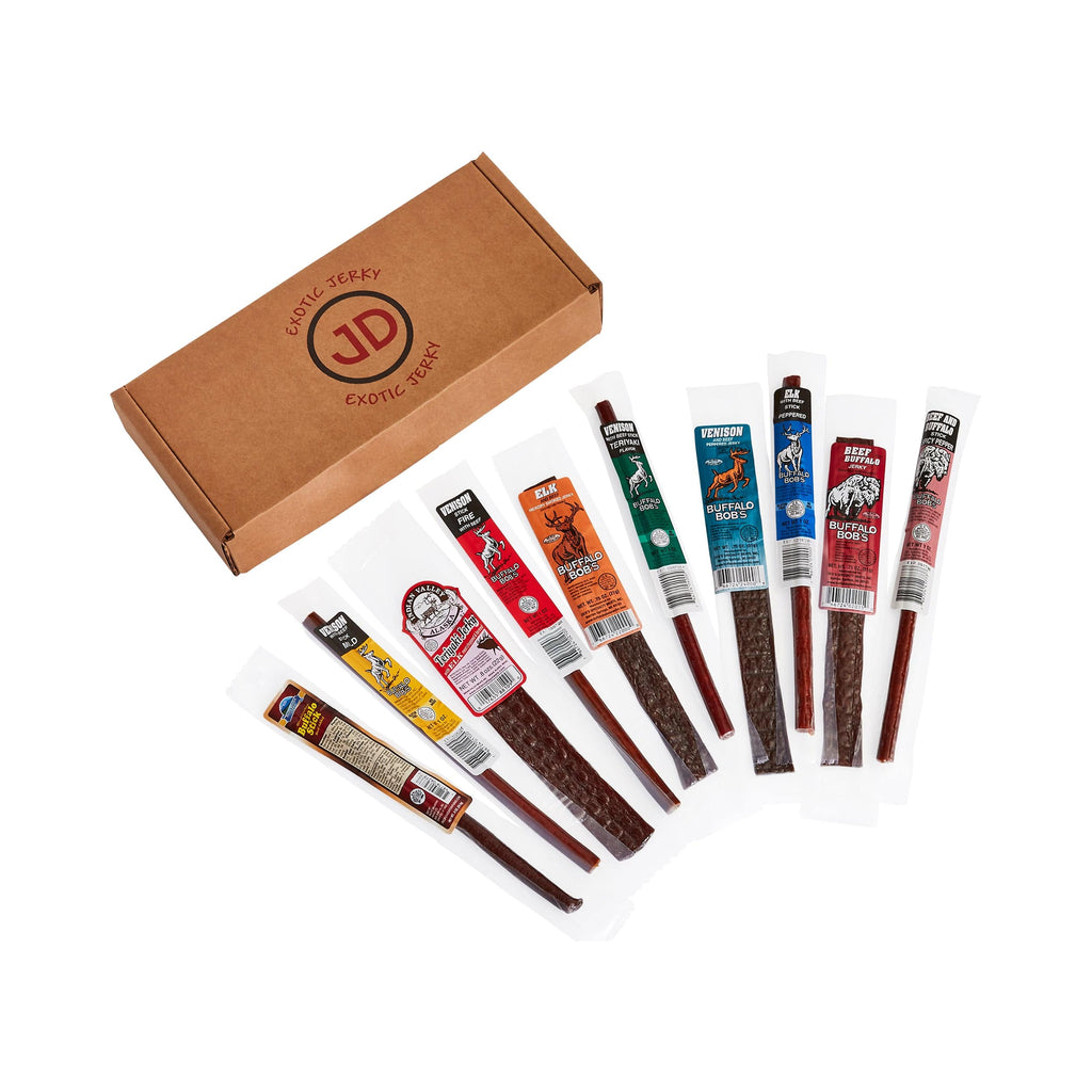 Exotic Range Mix Beef Jerky 10 PC Gift Box - Jerky Dynasty