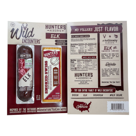 Elk Sausage with Smoked Swiss Cheese - Jerky Dynasty